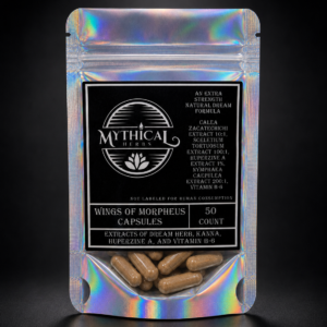 Lucid Dreaming Supplement Wings of Morpheus Information and Benefits - Blue Lotus Extract 200:1, Dream Herb - Calea zacatechichi, Kanna, Huperzine A, and Vitamin B6 Herbs